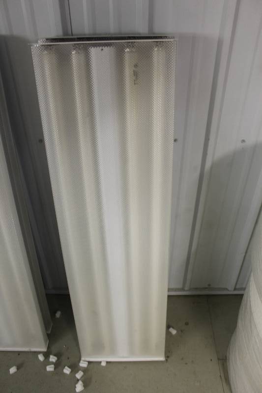 lot 157 image: florescent lights with fixture, untested, as is for parts