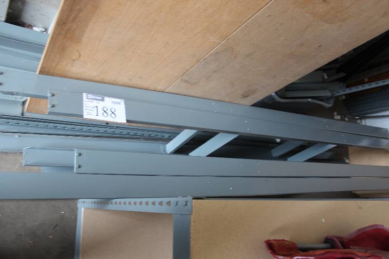 lot 188 image: misc parts for metal and wood shelving units