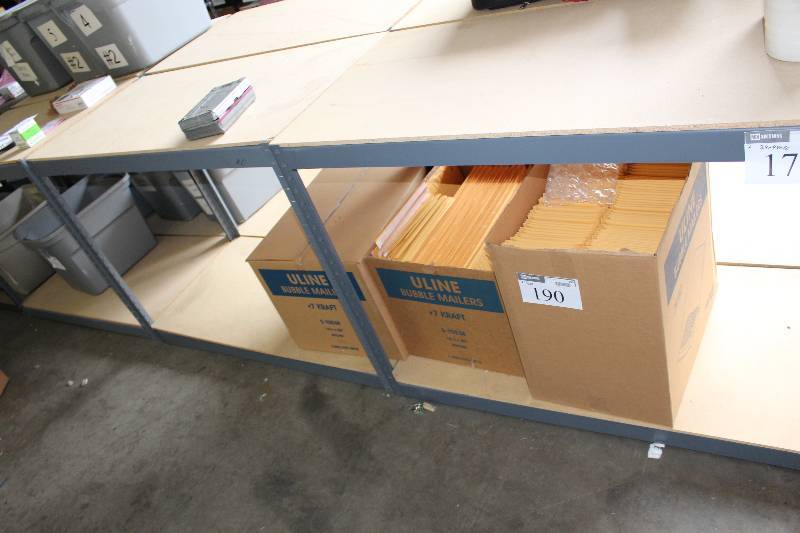 lot 178 image: metal rack with wood shelving, tested and operational