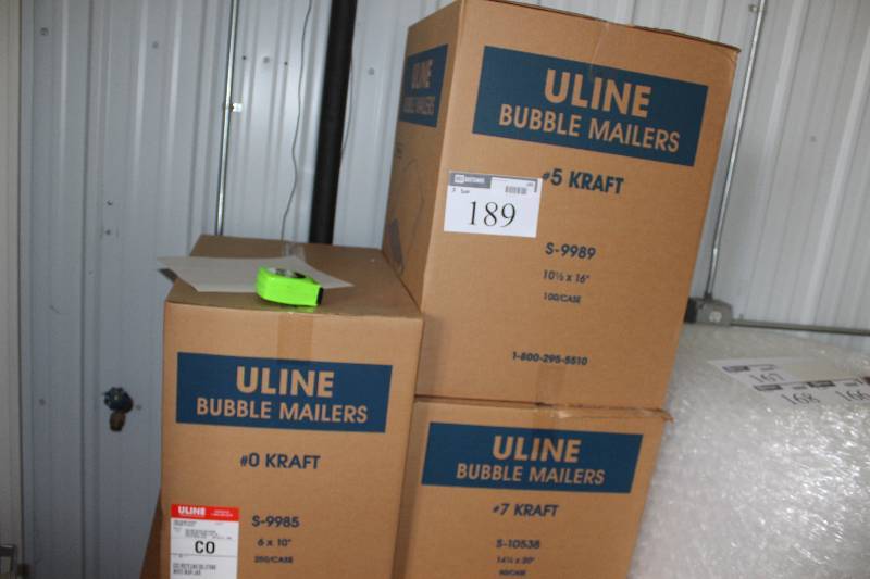 lot 189 image: new uline bubble mailers