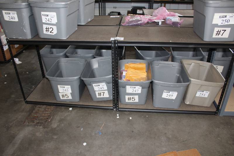 lot 180 image: metal rack with wood shelving, tested and operational