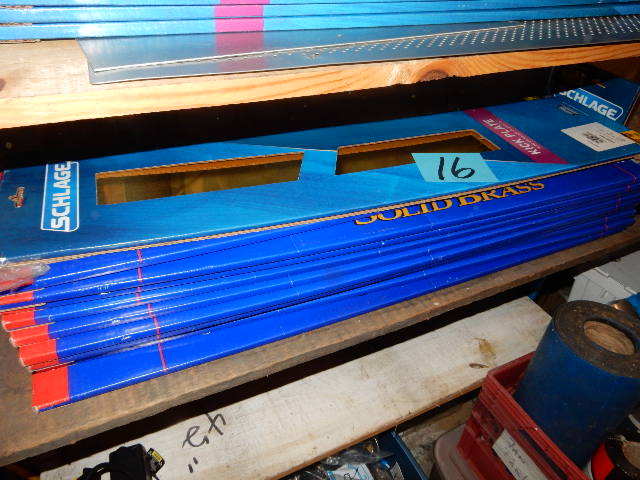 lot 16 image: Kick Plates, Solid Brass
