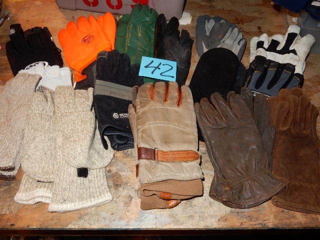 lot 42 image: Misc. Gloves as pictured