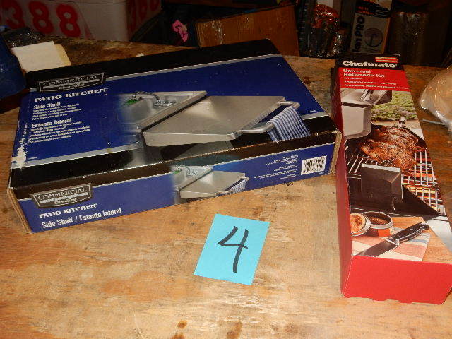 lot 4 image: Patio Kitchen Side Shelf.. Universal Rotisserie