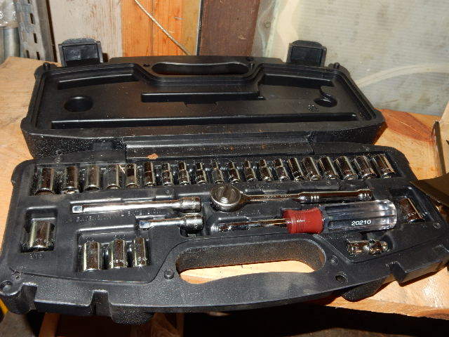 lot 27 image: Husky, Socket Set..  SOG, Battle Ax..Both new in their boxes