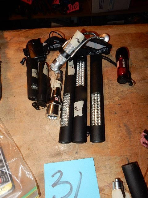 lot 31 image: Misc. LED Flashlights.. Untested