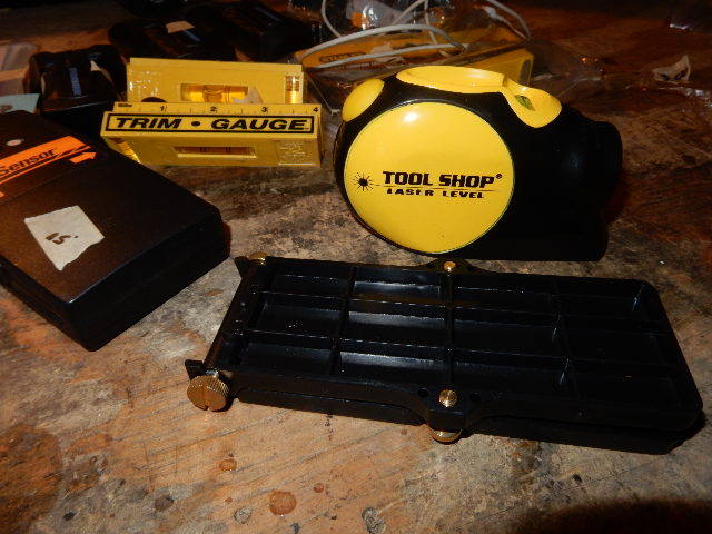 lot 38 image: Lot of Gauges..Levels, Stud Finders, Laser Level, Zircon Studsensor, Trim Gauges and more