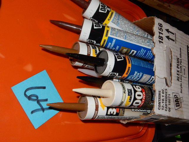 lot 64 image: 12 Tubes of All purpose and Misc. kinds of sealant.. Please inspect