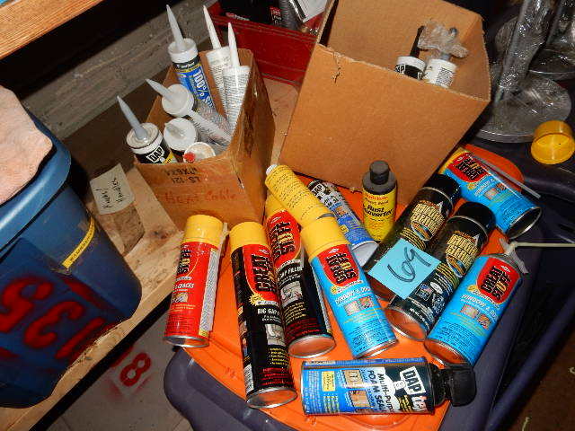 lot 69 image: Large lot of  various sealants, liquids