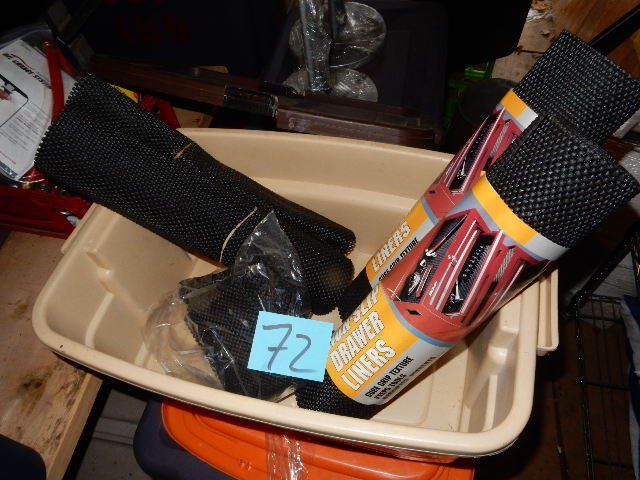 lot 72 image: 2 Full Rolls and 3 partial rolls of NON SLIP Drawer Liners