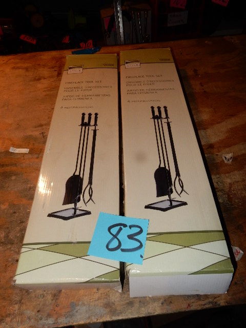 lot 83 image: 2, Sets of Fireplace Tools