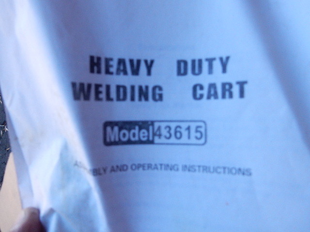 lot 10H image: Heavy Duty Welding Cart.. Unassembled