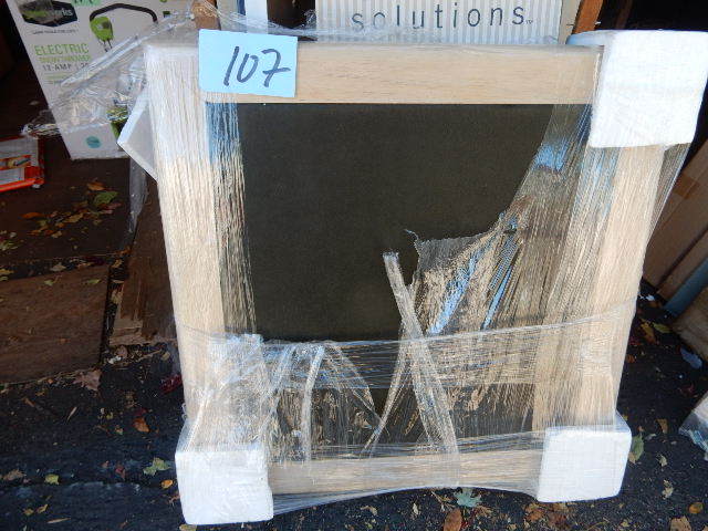 lot 107 image: Hard wood with leather (may be simulated leather) Card table.. New