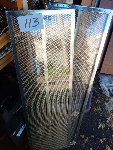 lot 113 image: 2, Mesh metal panels.. 14 12 in x 47 in.  BRODER by IKEA
