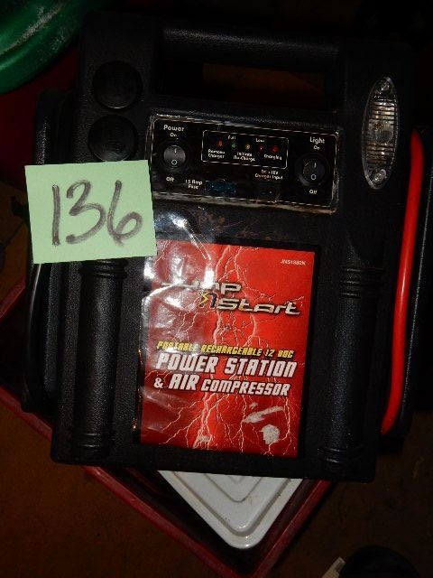 lot 136 image: Jump Start Power Station and Air Compressor