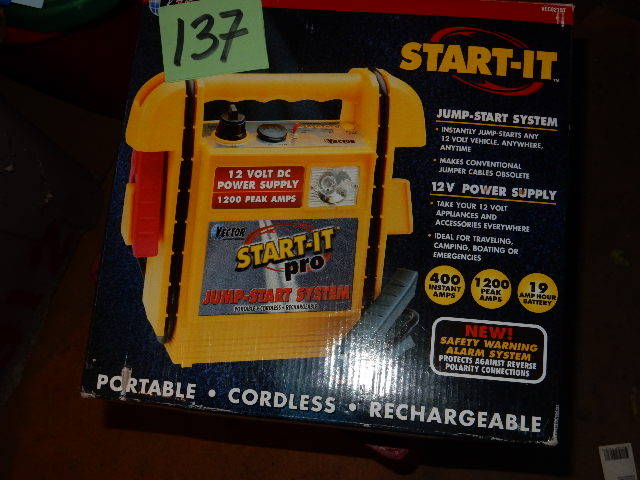 lot 137 image: START IT.. 12 Volt DC Power Supply 1200 PeaK AMPS.. Jump Start any Vehicle anywhere.