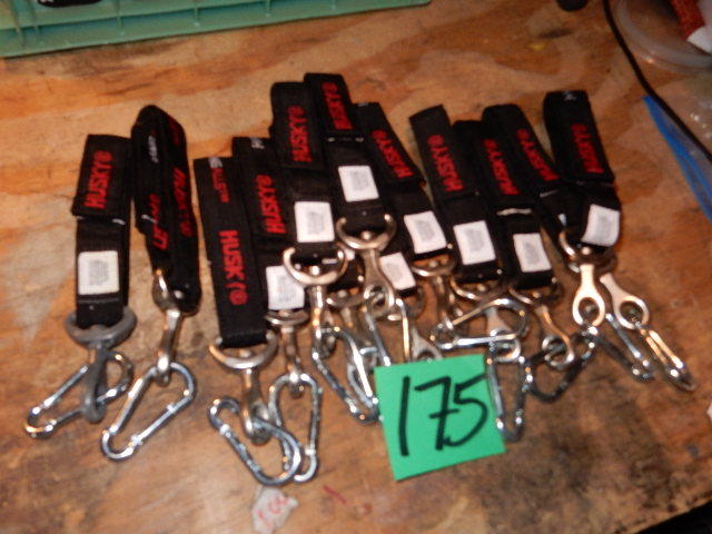 lot 175 image: Leg climing straps with clips.. 100 lb capacity