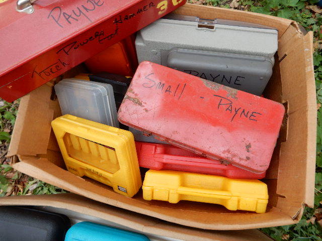 lot 245 image: Misc. Small plastic tool boxes