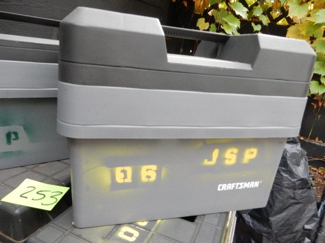 lot 253 image: 2, smaller, 3 level tool boxes, CRAFTSMAN