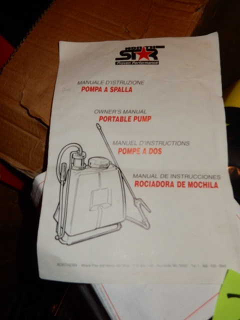 lot 258A image: Back pack sprayer