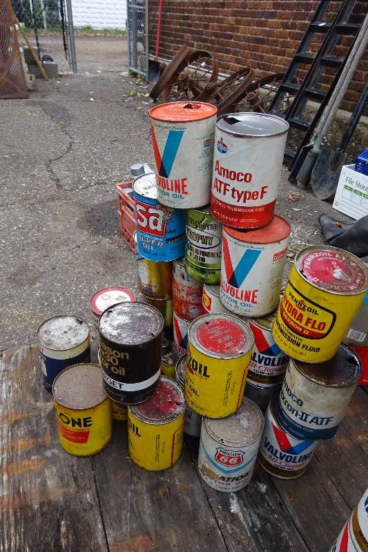 Empty Oil Cans Vintage