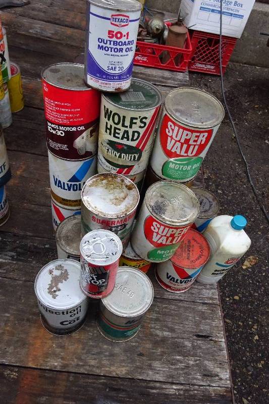 Empty Oil Cans Vintage