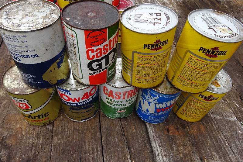Empty Oil Cans Vintage