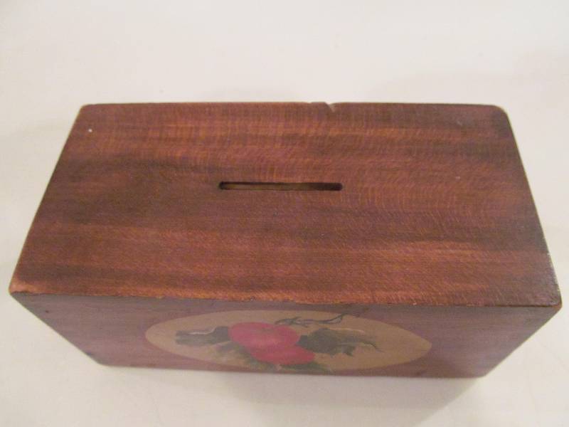 lot 78 image: Antique wood bank