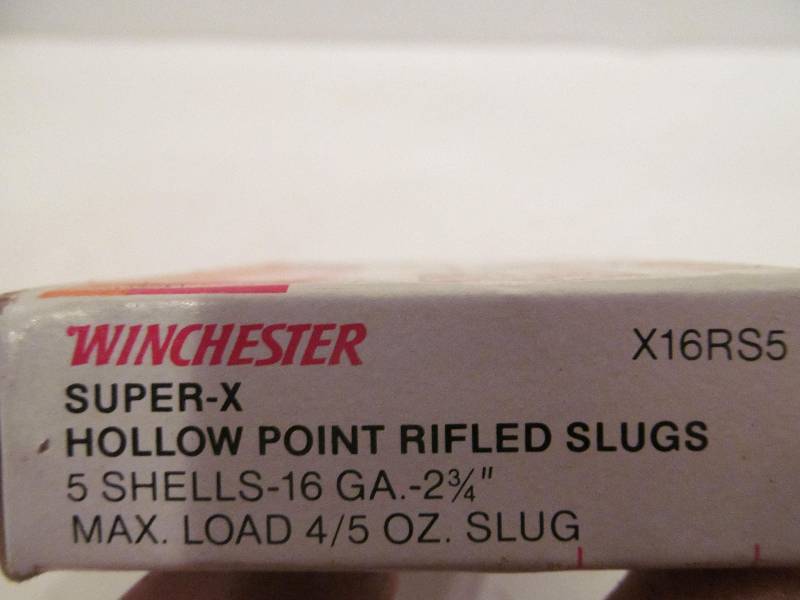 lot 86 image: Winchester 16 gauge rifled slugs