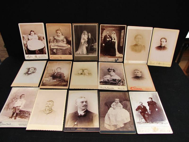 lot 244 image: Antique Cabinet Photo Cards