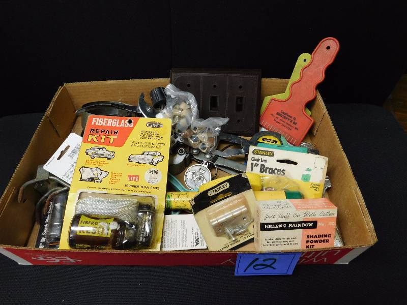 lot 12 image: vintage lot of household tools, hardware & more