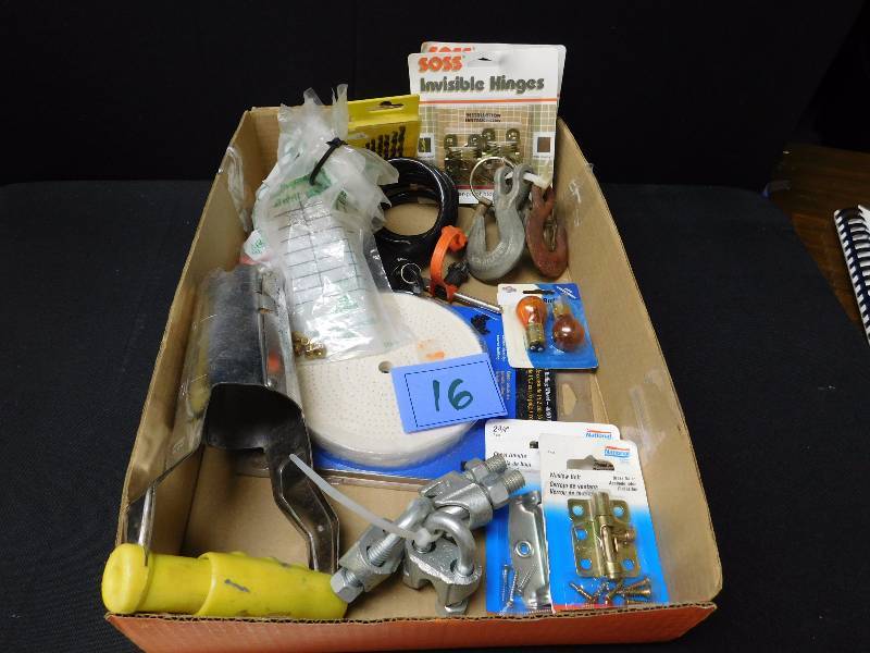 lot 16 image: tool cabinet drawer lot of hardware see photos