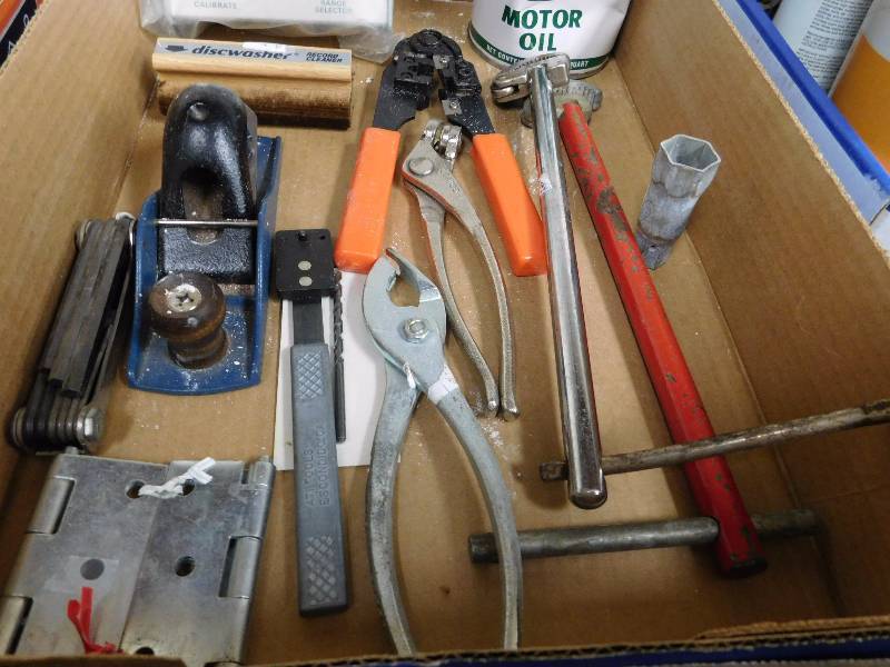 lot 18 image: tool cabinet shelf lot of items see photos