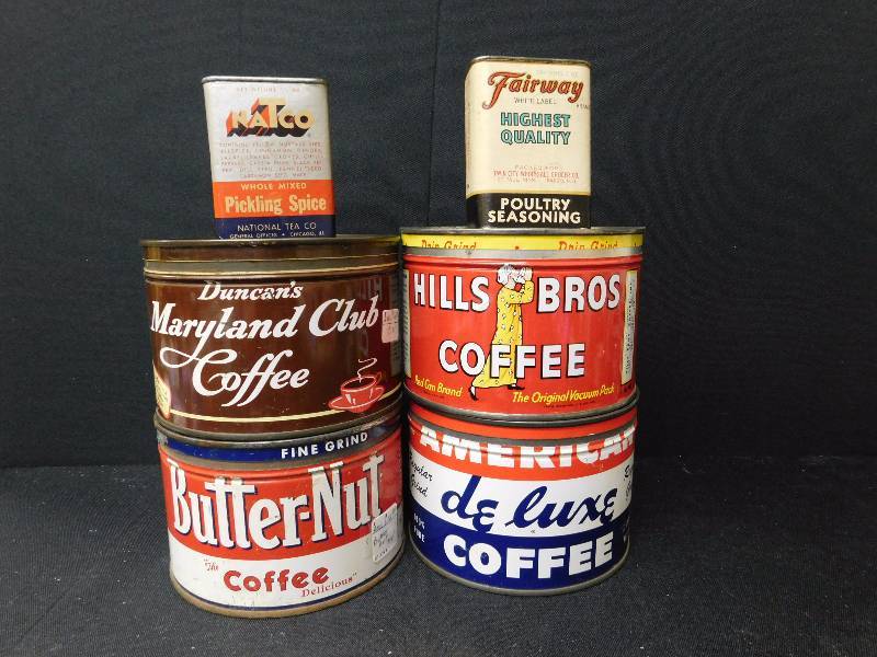 lot 41 image: vintage kitchen tins
