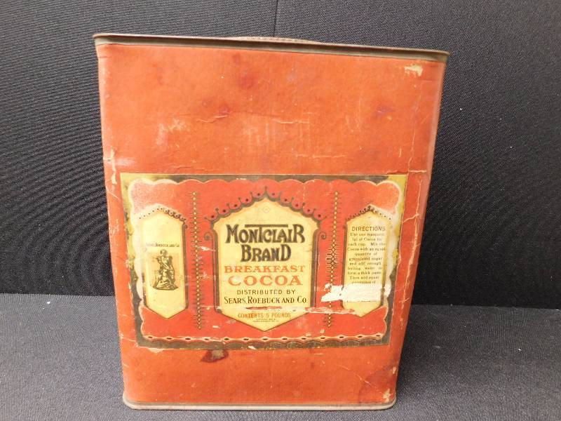 lot 91 image: vintage Montclair Cocoa tin