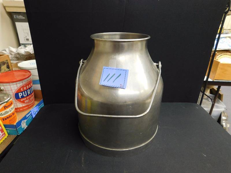 lot 111 image: vintage stainless steel milk cream pailbucket, DeAlava