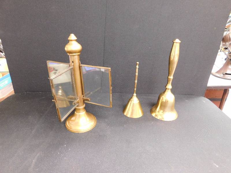 lot 134 image: brass items bells photo display