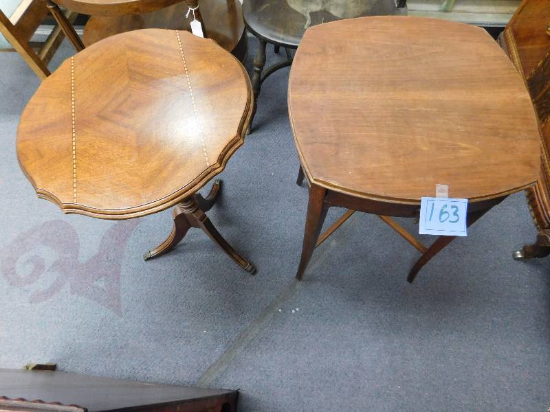 lot 163 image: two very nice parlor tables see photos
