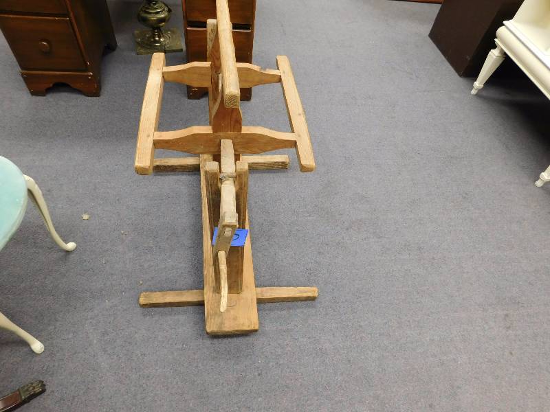 lot 10 image: Vintage Norwegian Primitive Wooden Yarn Winder