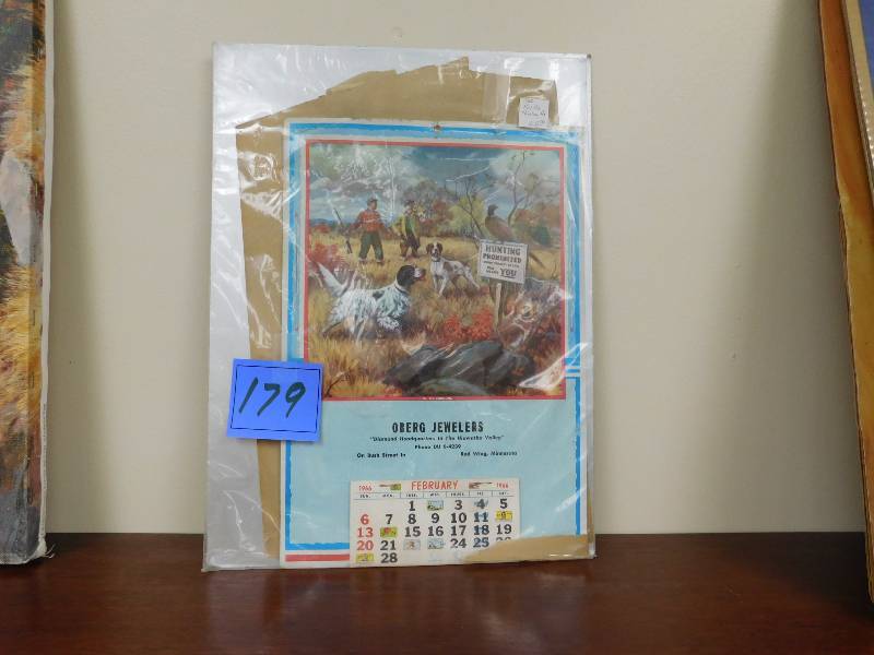 lot 179 image: Oberg Jewelers 1966 Calendar