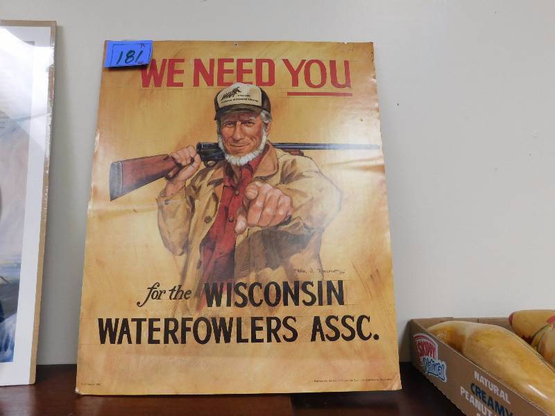 lot 181 image: Wisconsin waterfowl association poster Wm. J. Koelpin 87