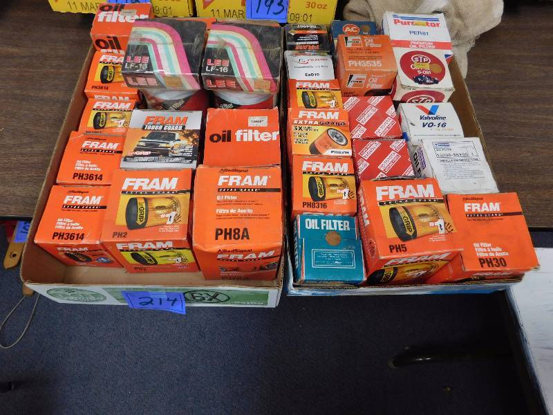lot 214 image: giant lot of oil filters there is one for everyone