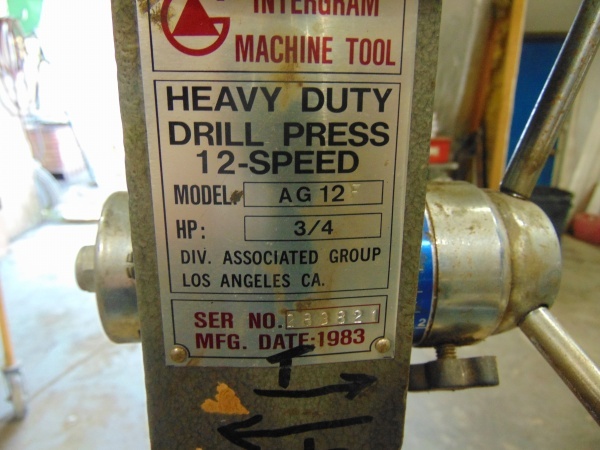 lot 55 image: 12 Spreed Heavy Duty Drill Press Model AG12