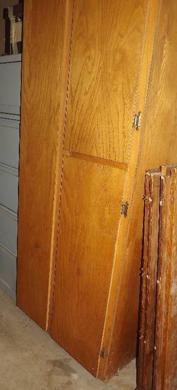 7 Foot Oak Garage, Tool Storage Cabinet