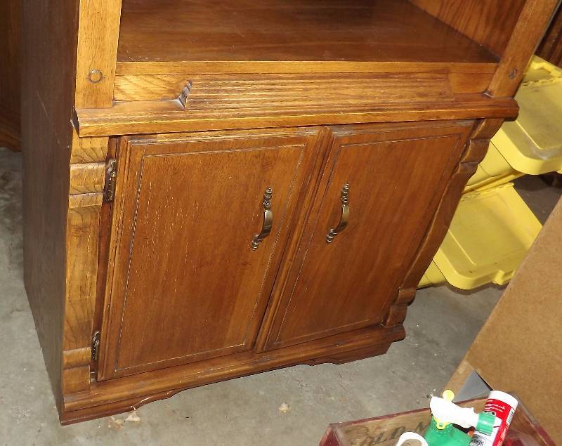Large Wooden TV Entertainment Center - Matches Lot #21