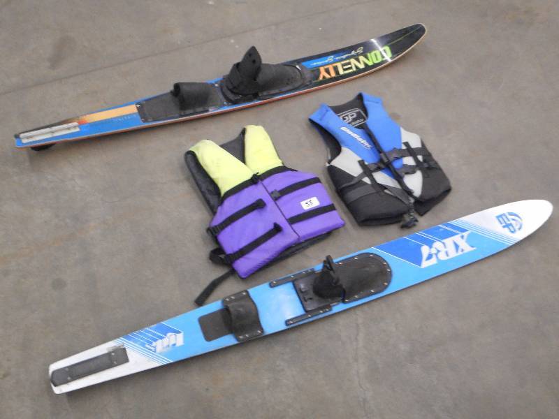 (2) Water Skis & (2) Life Vests ...