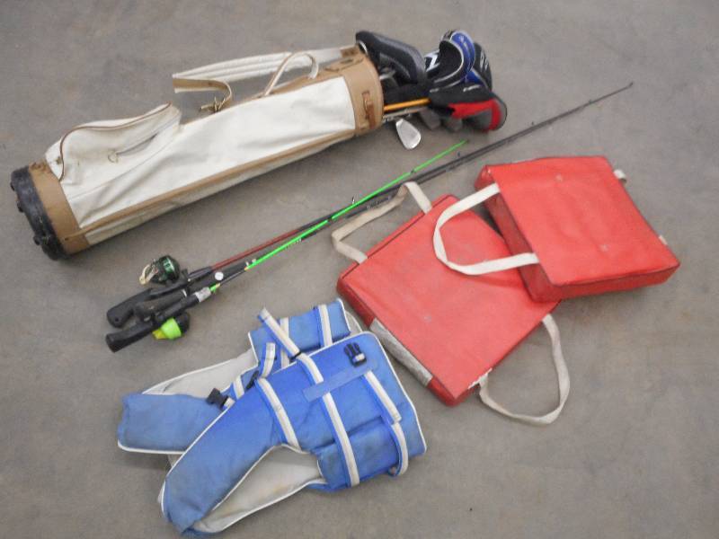 Lot Of Golf Club & Bag Set, Fishin...