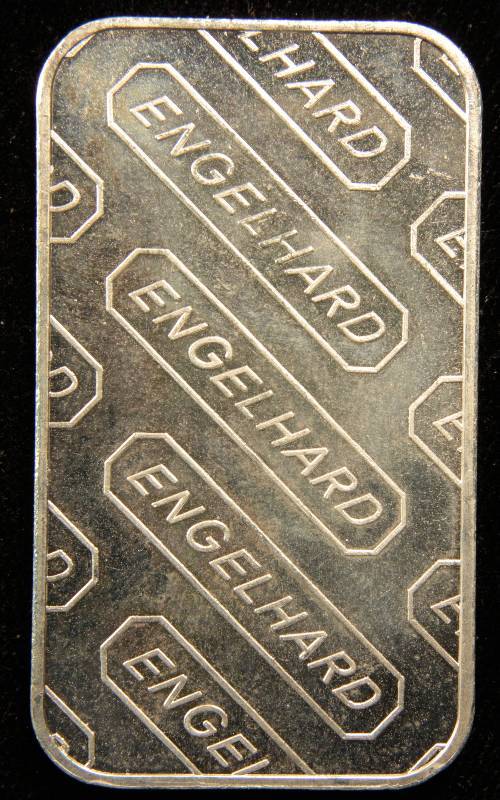 1 TROY OZ. .999 FINE SILVER ENGELHARD BAR