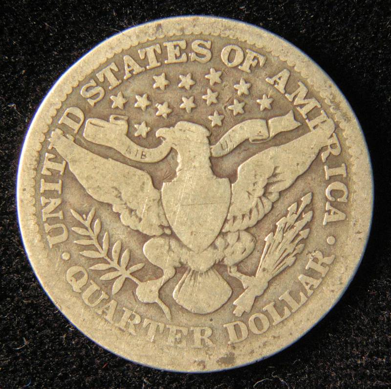 1910 BARBER SILVER QUARTER