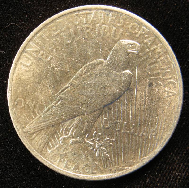 1922 PEACE SILVER DOLLAR AU DETAILS CLEANED